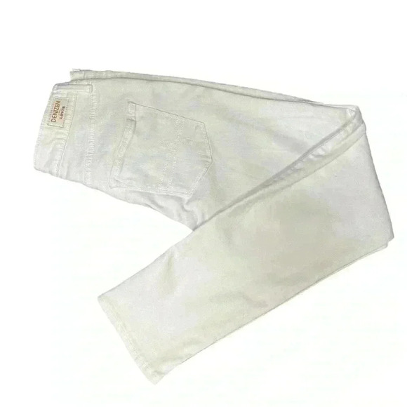Denizen Levi’s modern slim cuffed stretch white jeans size 26 - Picture 6 of 9